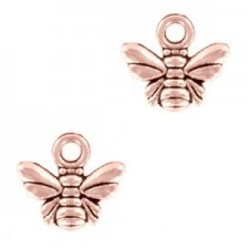 Metal charm Bee 10x9mm Rose gold